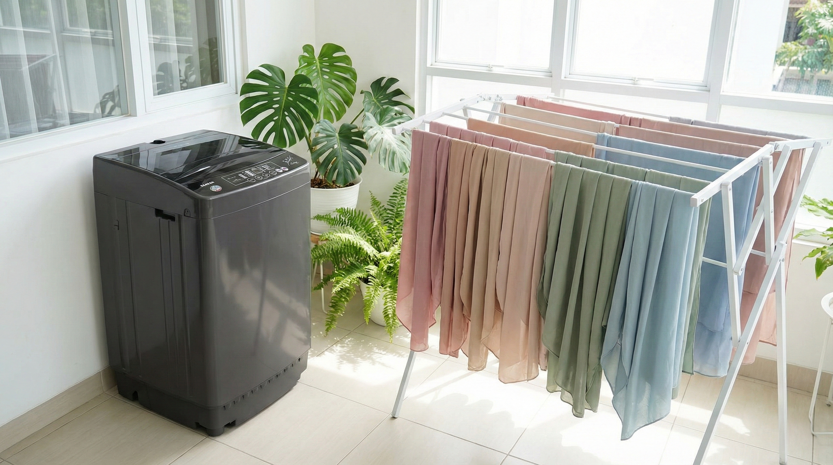 Ide Mencuci Hijab di Mesin Cuci Agar Kain Tidak Cepat Rusak