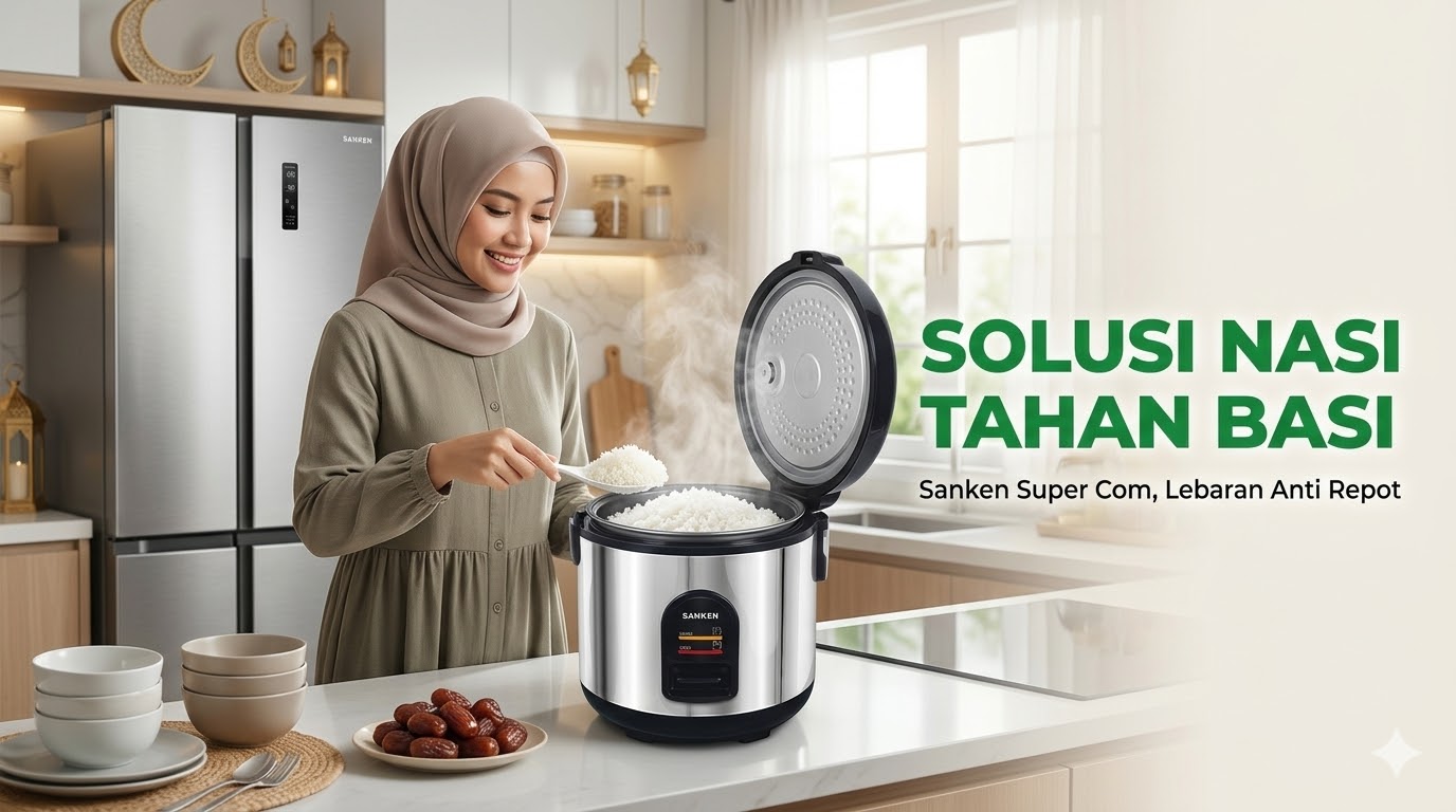 Mengapa Sanken Super Com Adalah Kunci Nasi Pulen Tahan Basi Saat Lebaran